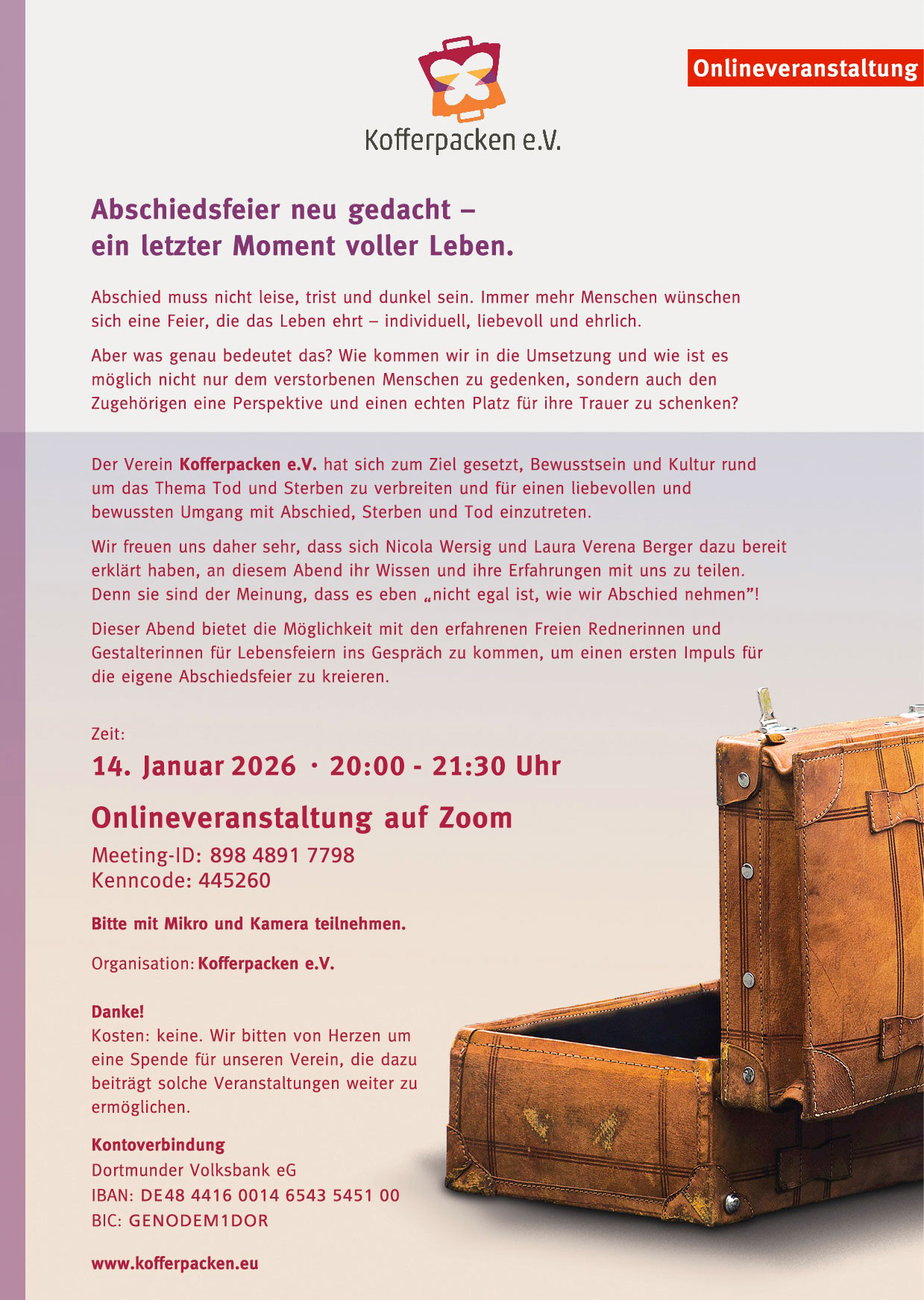 Mehr über den Artikel erfahren Abschiedsfeier neu gedacht – ein letzter Moment voller Leben