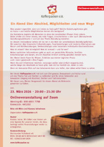 Mehr über den Artikel erfahren Ein Abend über Abschied, Möglichkeiten und neue Wege